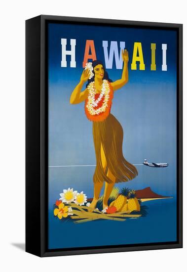 Clipper To Hawaii-John Atherton-Framed Stretched Canvas