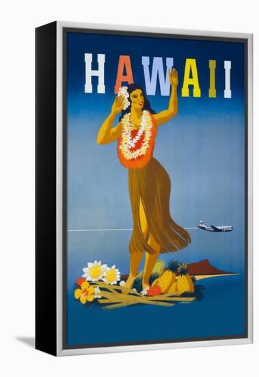 Clipper To Hawaii-John Atherton-Framed Stretched Canvas