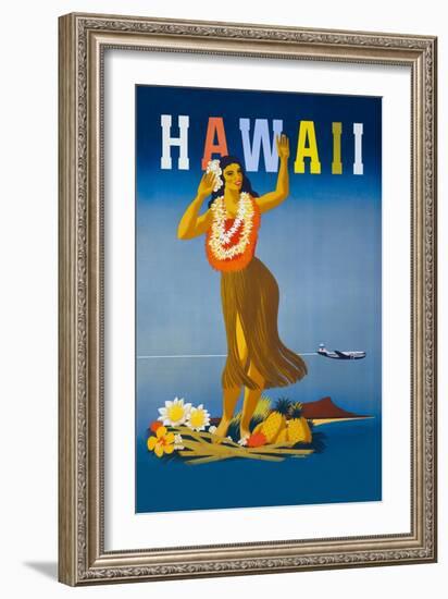 Clipper To Hawaii-John Atherton-Framed Art Print