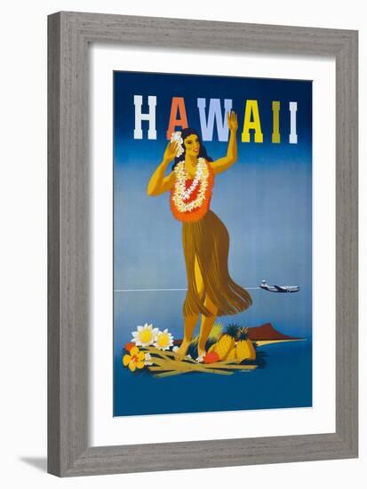Clipper To Hawaii-John Atherton-Framed Art Print