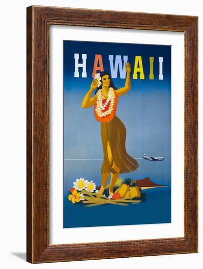 Clipper To Hawaii-John Atherton-Framed Art Print