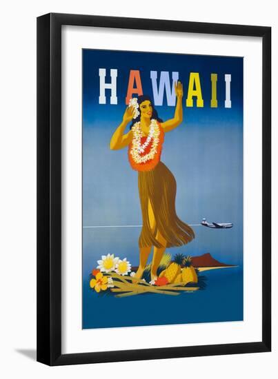 Clipper To Hawaii-John Atherton-Framed Art Print