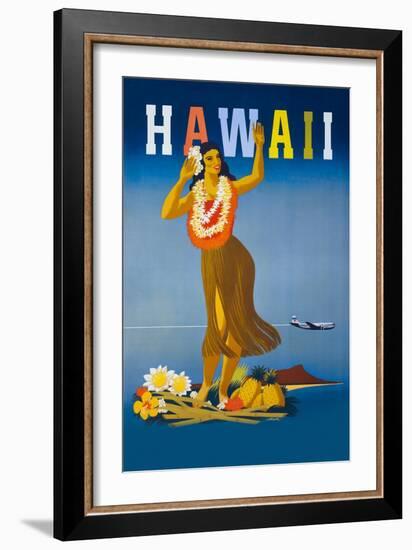 Clipper To Hawaii-John Atherton-Framed Art Print