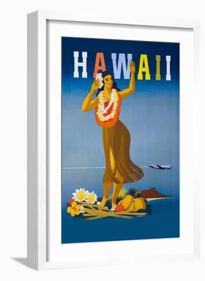 Clipper To Hawaii-John Atherton-Framed Art Print