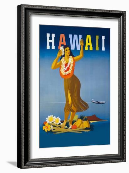 Clipper To Hawaii-John Atherton-Framed Art Print