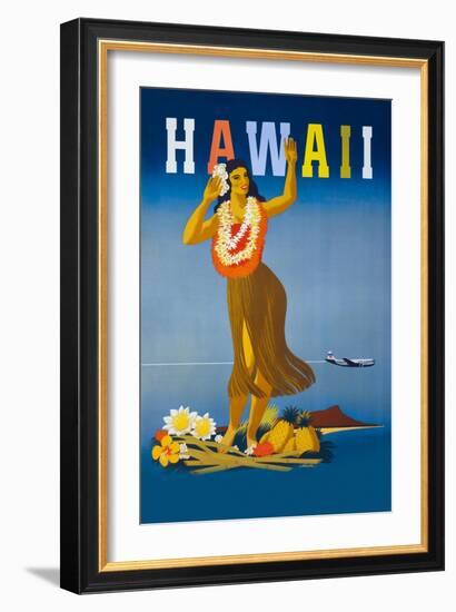 Clipper To Hawaii-John Atherton-Framed Art Print