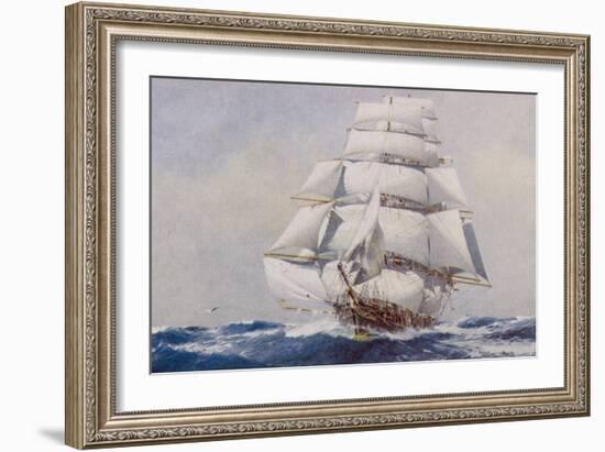 Clipper Under Full Sail-J^ Spurling-Framed Giclee Print