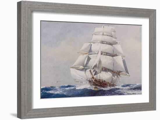 Clipper Under Full Sail-J^ Spurling-Framed Giclee Print