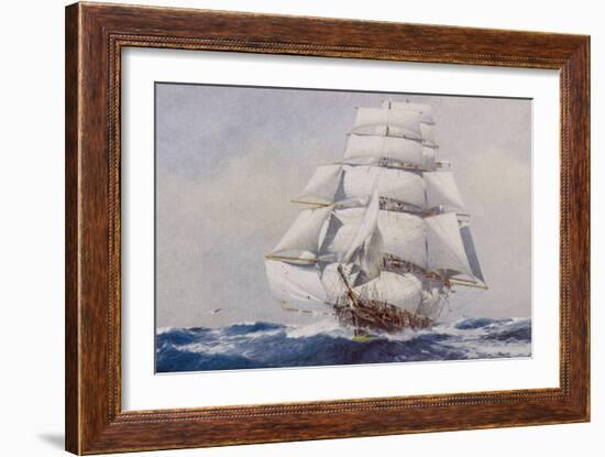 Clipper Under Full Sail-J^ Spurling-Framed Giclee Print