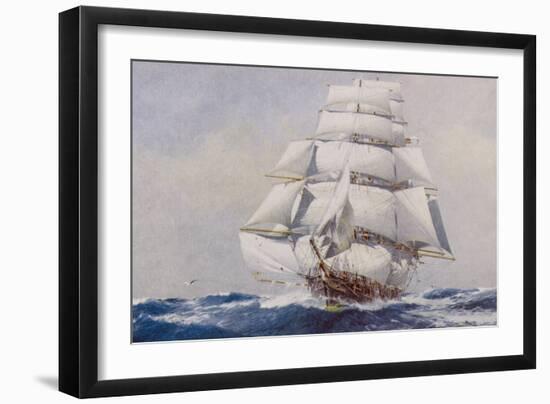 Clipper Under Full Sail-J^ Spurling-Framed Giclee Print