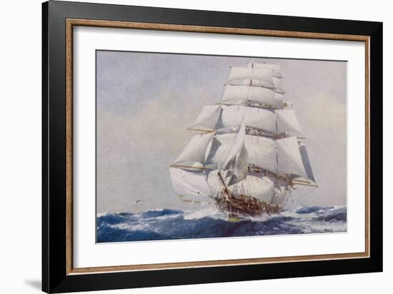 Clipper Under Full Sail-J^ Spurling-Framed Giclee Print