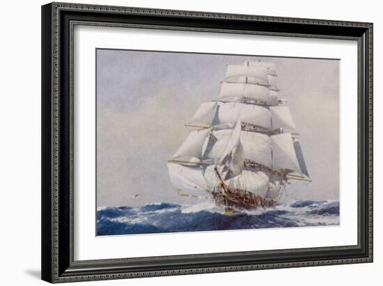 Clipper Under Full Sail-J^ Spurling-Framed Giclee Print