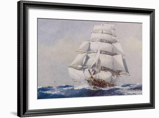 Clipper Under Full Sail-J^ Spurling-Framed Giclee Print