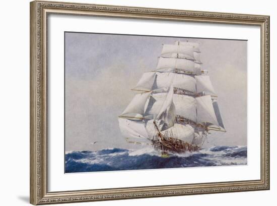 Clipper Under Full Sail-J^ Spurling-Framed Giclee Print