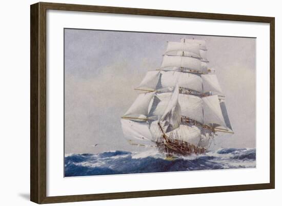 Clipper Under Full Sail-J^ Spurling-Framed Giclee Print