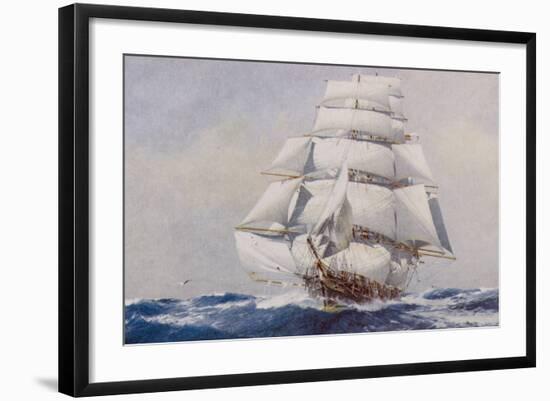 Clipper Under Full Sail-J^ Spurling-Framed Giclee Print