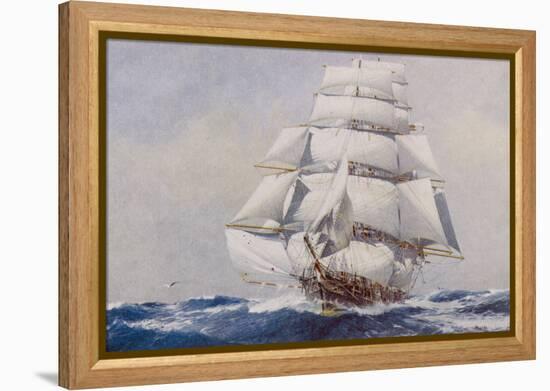 Clipper Under Full Sail-J^ Spurling-Framed Premier Image Canvas