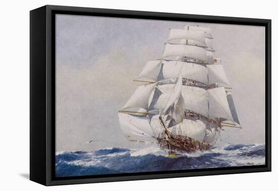 Clipper Under Full Sail-J^ Spurling-Framed Premier Image Canvas