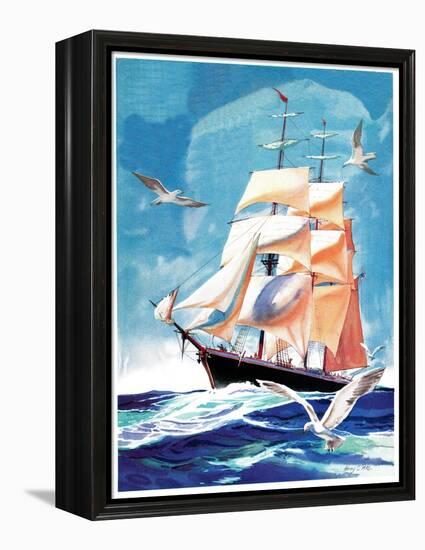 Clippership - Child Life-Henry Pitz-Framed Premier Image Canvas