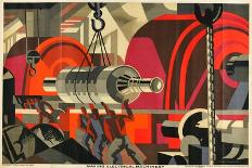 Motor Manufacturing, from the Series 'Empire Building Makes Busy Factories', 1928-Clive Gardiner-Giclee Print