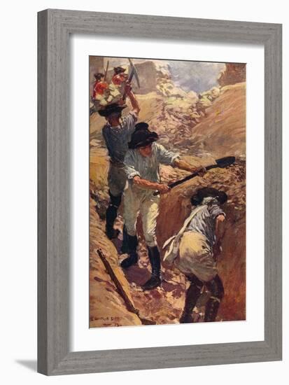 'Clive in the Trenches at Arcot', 1751 (c1912)-Unknown-Framed Giclee Print