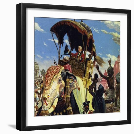 Clive Took Calcutta and Helped Put a New Ruler on the Throne of Bengal-Alberto Salinas-Framed Giclee Print
