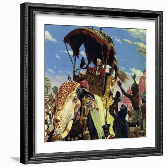 Clive Took Calcutta and Helped Put a New Ruler on the Throne of Bengal-Alberto Salinas-Framed Giclee Print