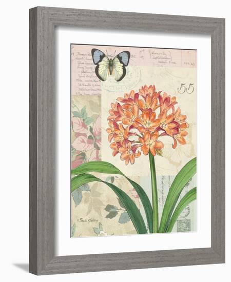 Clivia Floral Collage-Pamela Gladding-Framed Art Print