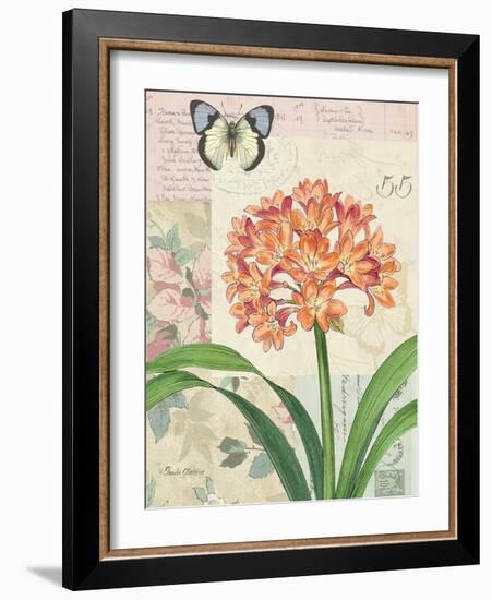 Clivia Floral Collage-Pamela Gladding-Framed Art Print