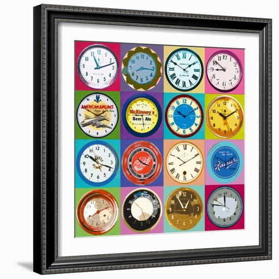 Clock Collection-Ben James-Framed Giclee Print