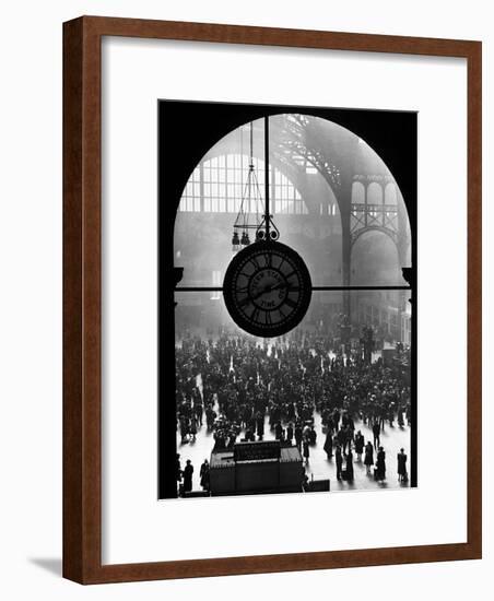 Clock in Pennsylvania Station-Alfred Eisenstaedt-Framed Photographic Print