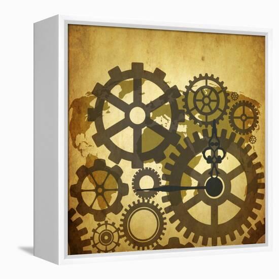 Clock Map 2-Mark Ashkenazi-Framed Premier Image Canvas