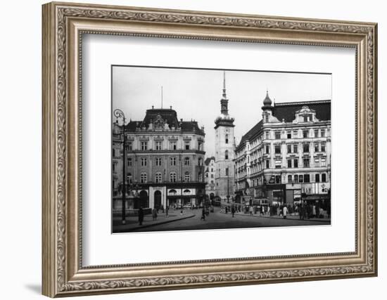 Clock Tower and City Buildings-null-Framed Photographic Print