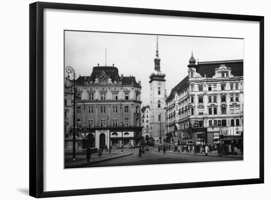 Clock Tower and City Buildings-null-Framed Photographic Print