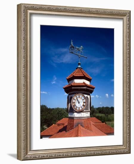 Clock Tower and Weathervane, Longview Farm, Show Horse Barn, Lees Summit, Mo 1914-null-Framed Photo