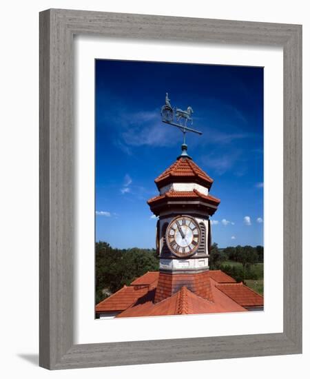 Clock Tower and Weathervane, Longview Farm, Show Horse Barn, Lees Summit, Mo 1914-null-Framed Photo