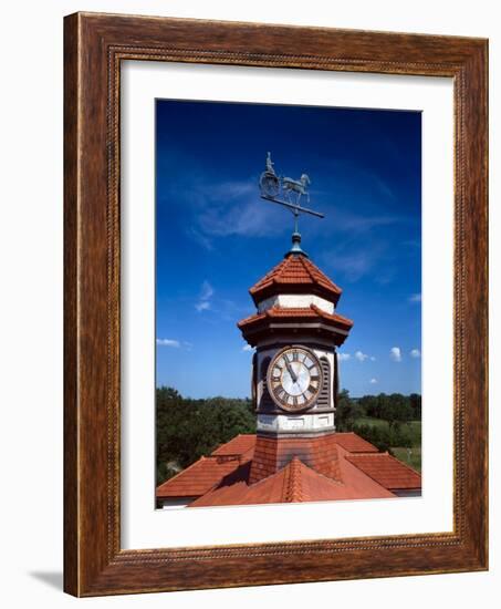 Clock Tower and Weathervane, Longview Farm, Show Horse Barn, Lees Summit, Mo 1914-null-Framed Photo