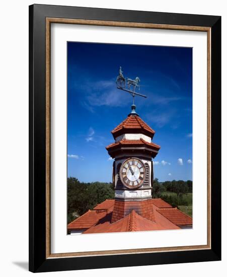 Clock Tower and Weathervane, Longview Farm, Show Horse Barn, Lees Summit, Mo 1914-null-Framed Photo
