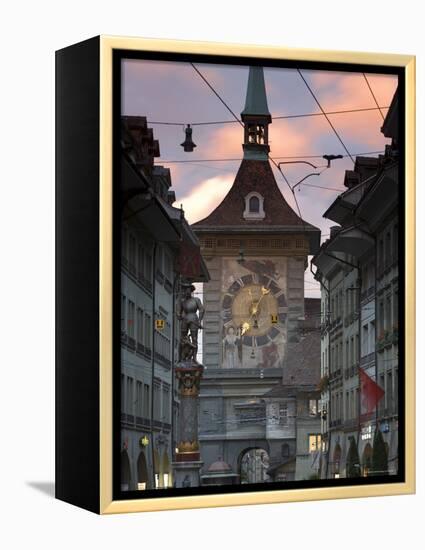 Clock Tower, Bern, Berner Oberland, Switzerland-Doug Pearson-Framed Premier Image Canvas