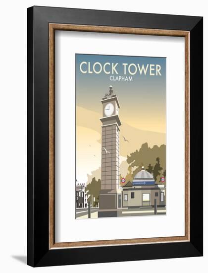 Clock Tower, Clapham - Dave Thompson Contemporary Travel Print-Dave Thompson-Framed Giclee Print