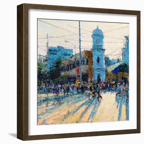 Clock Tower, Evening Light, Pondicherry, 2017-Andrew Gifford-Framed Giclee Print