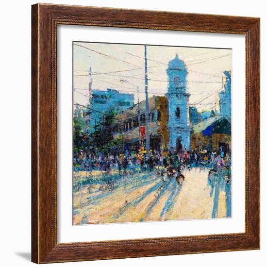 Clock Tower, Evening Light, Pondicherry, 2017-Andrew Gifford-Framed Giclee Print