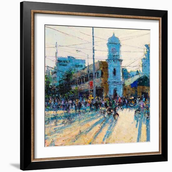 Clock Tower, Evening Light, Pondicherry, 2017-Andrew Gifford-Framed Giclee Print