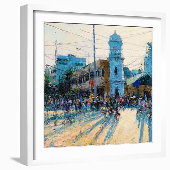 Clock Tower, Evening Light, Pondicherry, 2017-Andrew Gifford-Framed Giclee Print