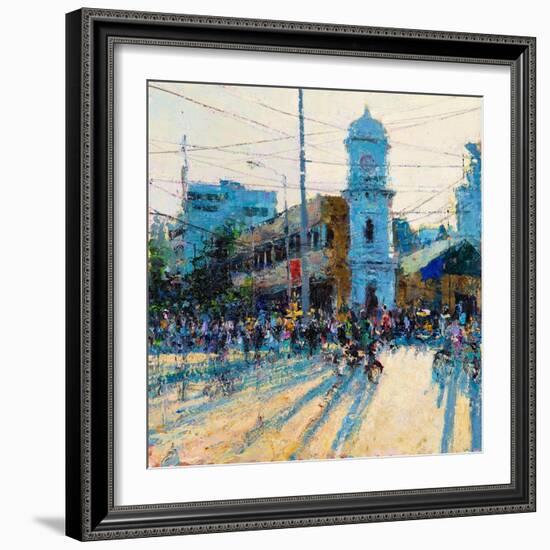 Clock Tower, Evening Light, Pondicherry, 2017-Andrew Gifford-Framed Giclee Print