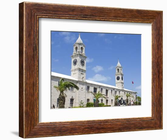 Clock Tower (Mall) at the Royal Naval Dockyard, Bermuda, Central America-Michael DeFreitas-Framed Photographic Print