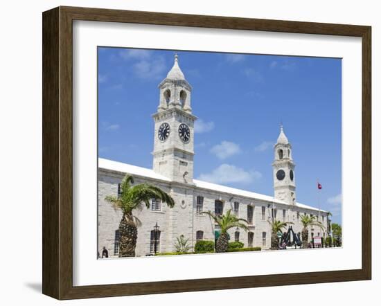 Clock Tower (Mall) at the Royal Naval Dockyard, Bermuda, Central America-Michael DeFreitas-Framed Photographic Print
