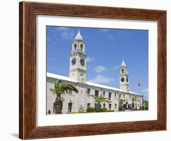 Clock Tower (Mall) at the Royal Naval Dockyard, Bermuda, Central America-Michael DeFreitas-Framed Photographic Print