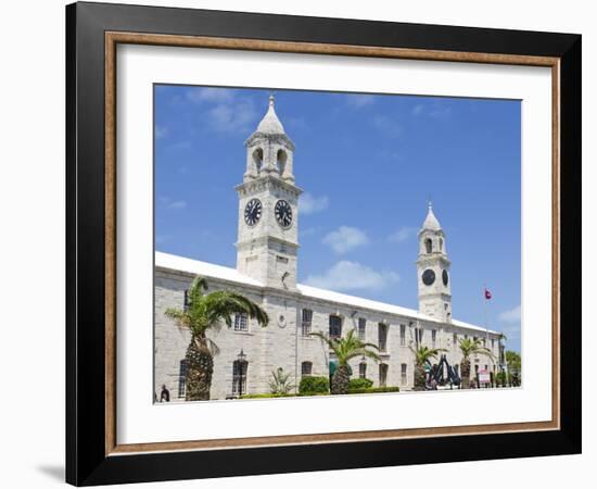 Clock Tower (Mall) at the Royal Naval Dockyard, Bermuda, Central America-Michael DeFreitas-Framed Photographic Print