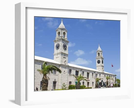 Clock Tower (Mall) at the Royal Naval Dockyard, Bermuda, Central America-Michael DeFreitas-Framed Photographic Print